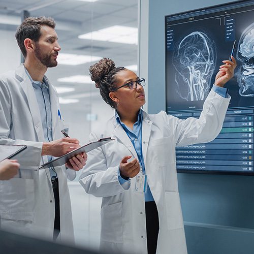 Medical,Science,Hospital,Lab,Meeting:,Diverse,Team,Of,Neurologists,,Neuroscientists,